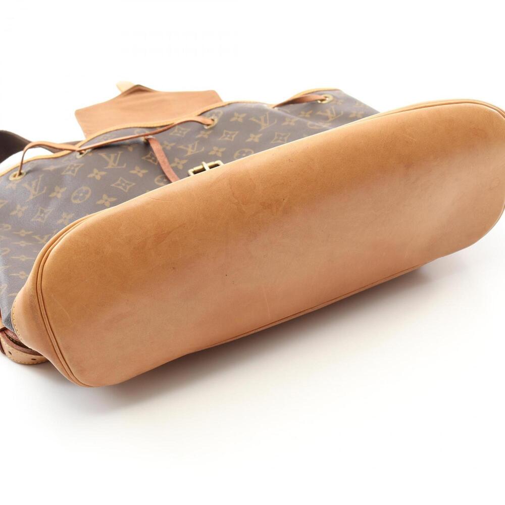 LOUIS VUITTON Authentic Brown Monogram Leather Backpack - Picture 9 of 10